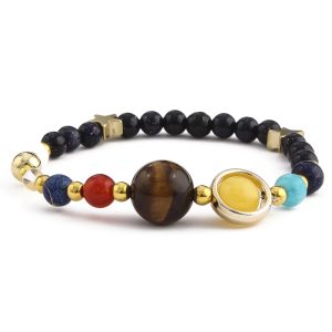 Bracelet système solaire – 8 planètes pour fille / garçon