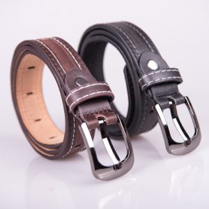 Ceinture enfant garçon, casual, cuir PU noir ou marron – Ceinture avec boucle, noir