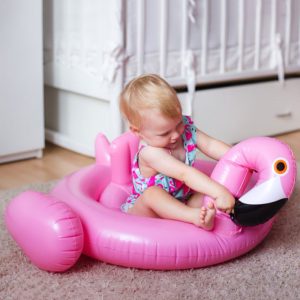 Bouée flamant rose pour bébé enfant avec siège – Bouée piscine