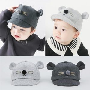 Casquette automne hiver pour bébé garçon ou fille – Motif chat