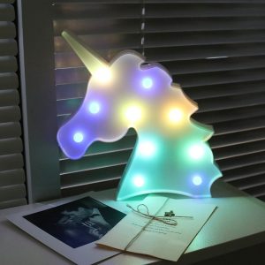 Veilleuse Licorne – Lampe LED à pile