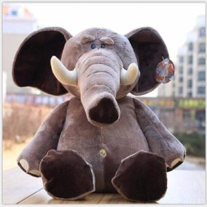 Peluche éléphant d’Afrique avec ses défenses – Peluche pour enfant