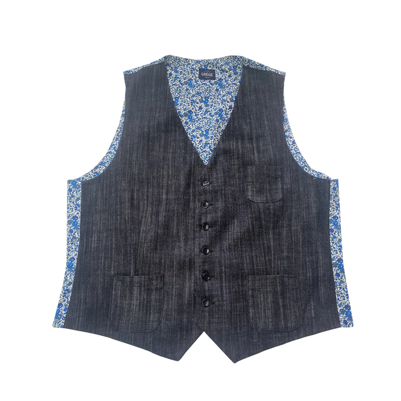 Gilet Mug en jean Noir