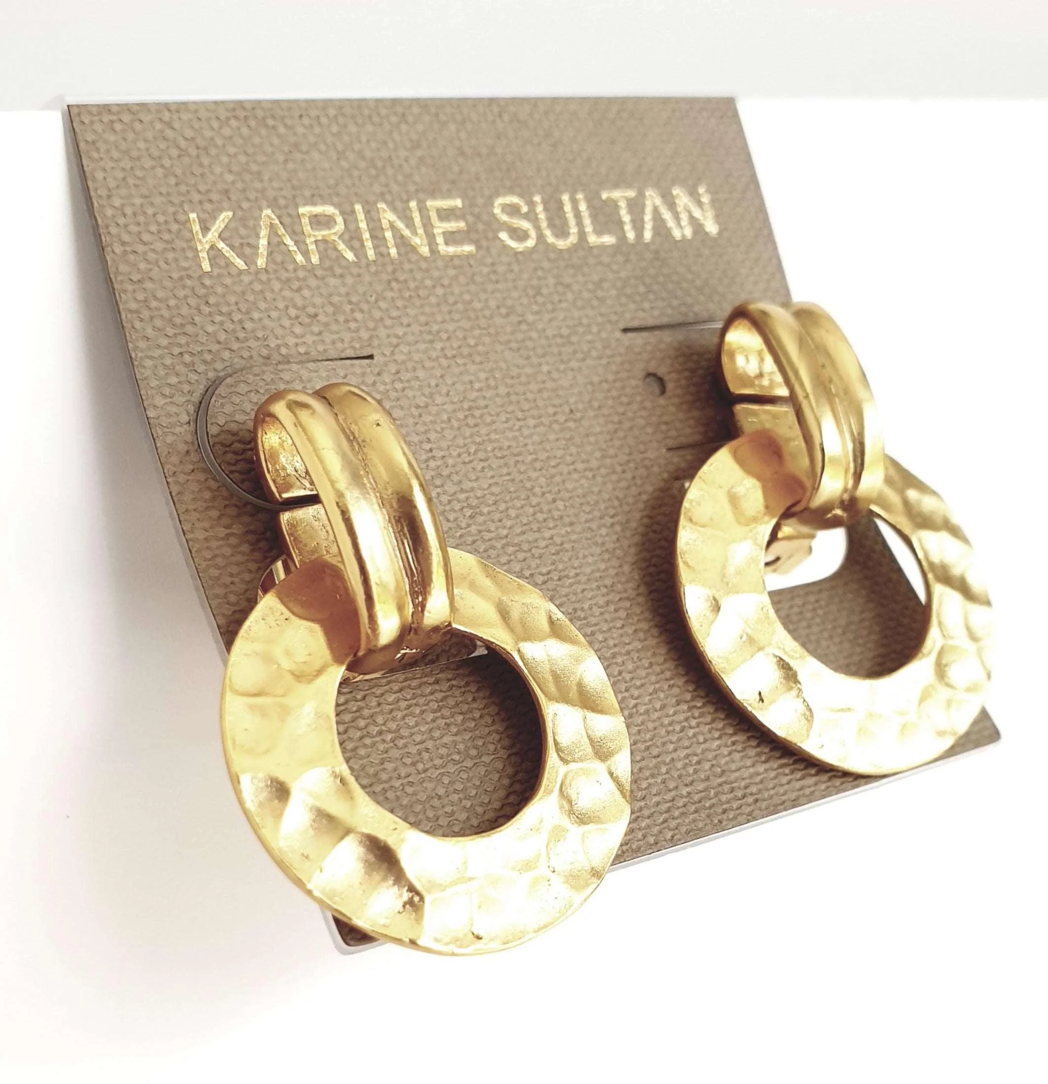 E71086 Boucles d'oreilles CLIPS martelé - Karine Sultan – Image 7