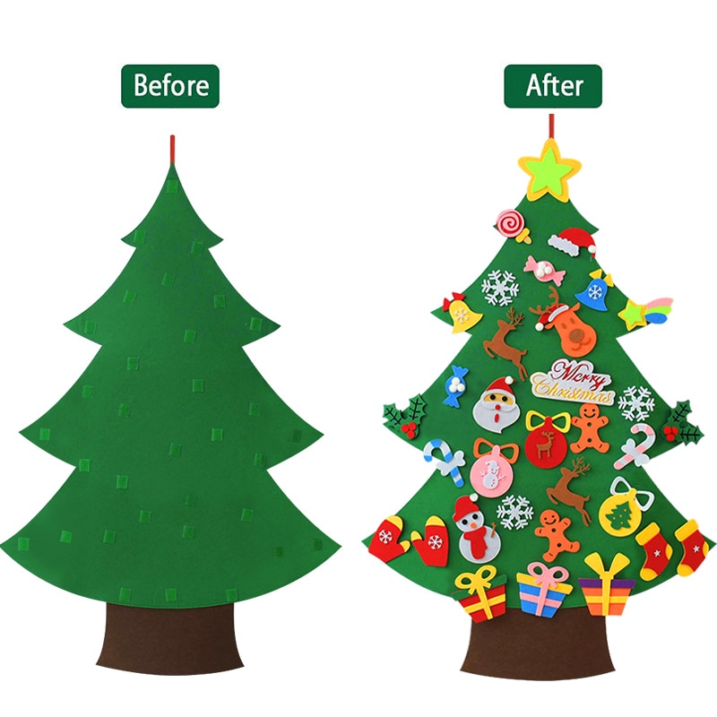 Sapin de Noël feutrine à décorer soi-même (avec pièces à coller) – Image 6