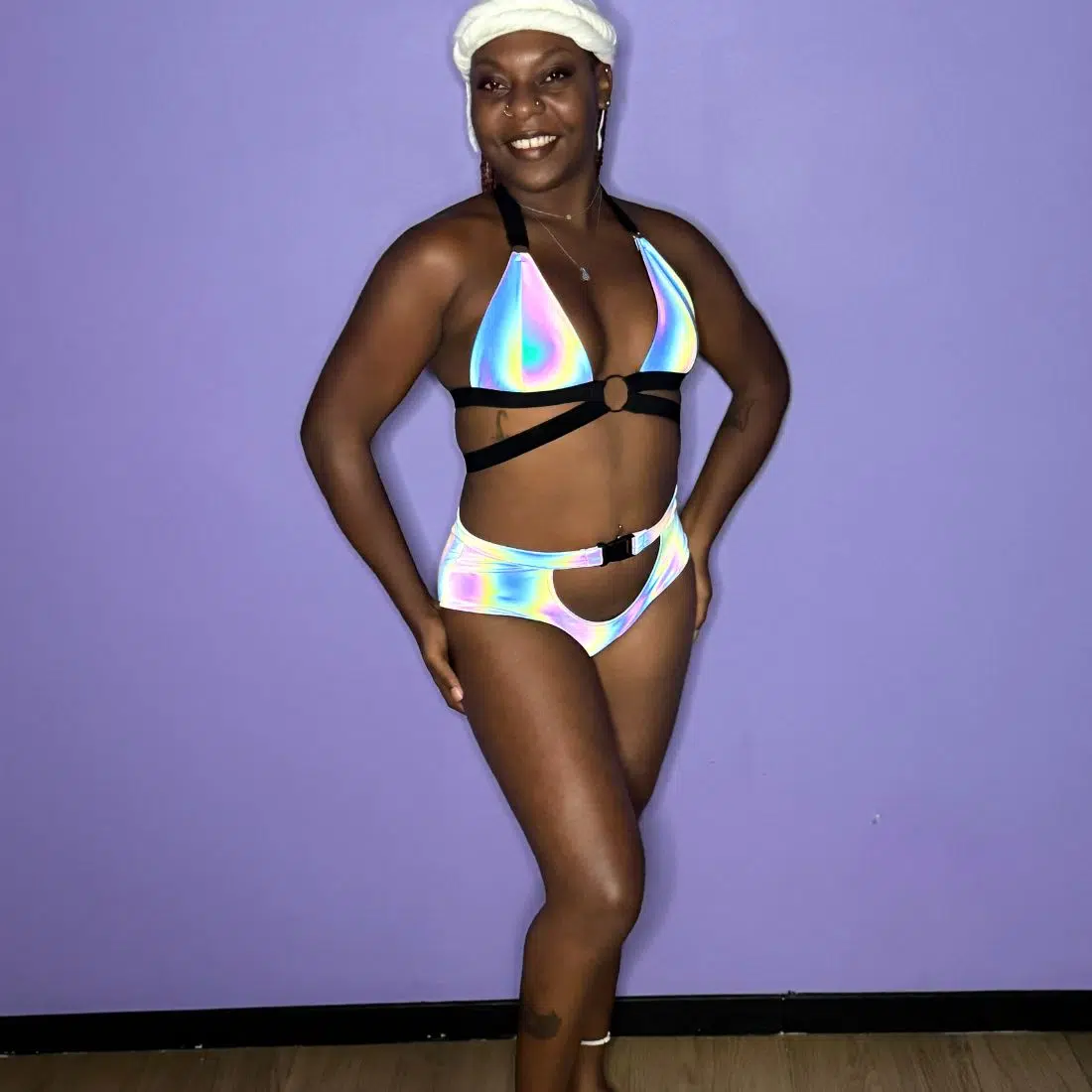 Haut de Maillot Élastique Réfléchissant Flashy – Image 8