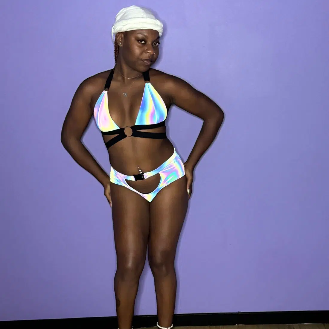 Haut de Maillot Élastique Réfléchissant Flashy – Image 3
