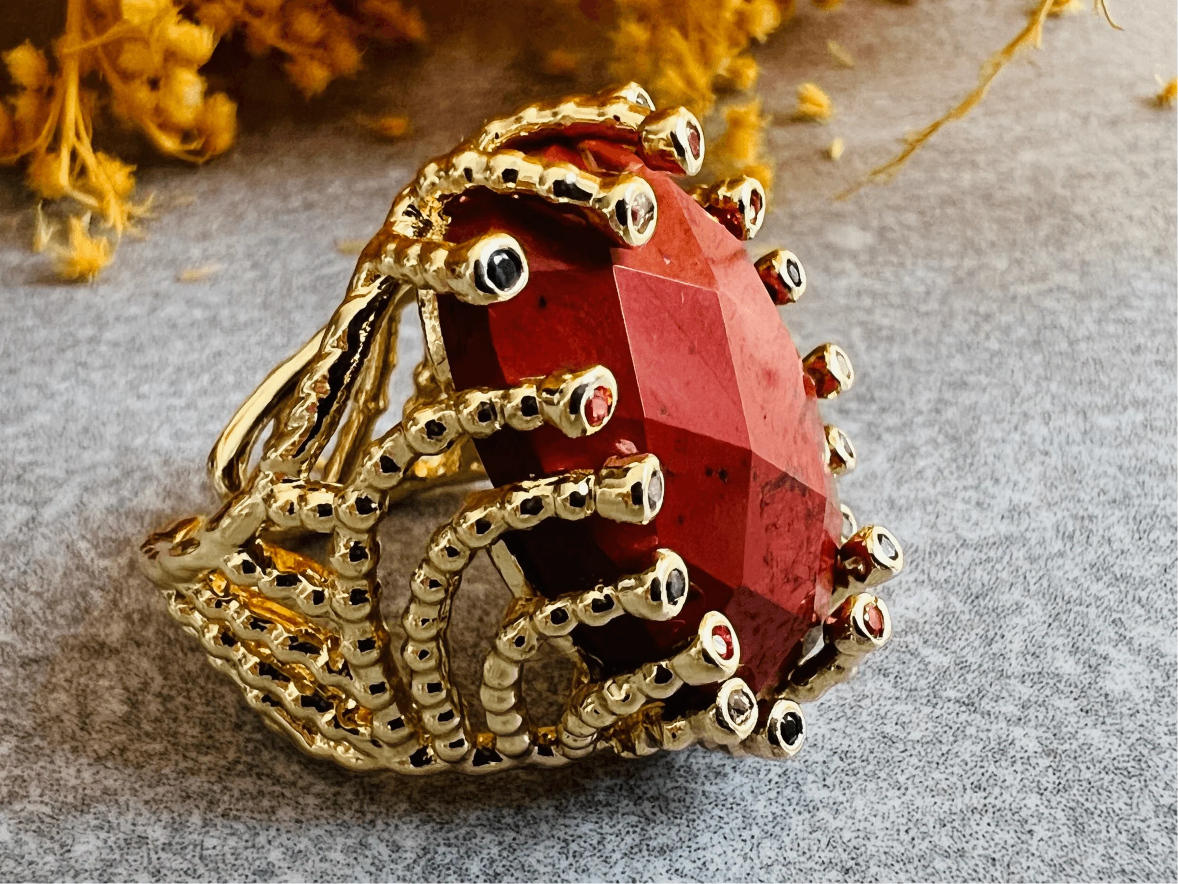Bague BEATRICE rouille
