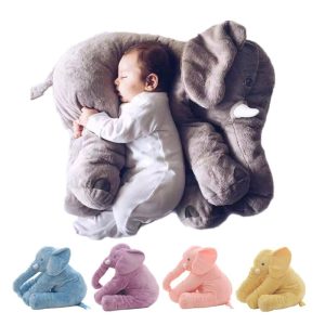 Oreiller en forme d’éléphant pour bébé – Peluche éléphant