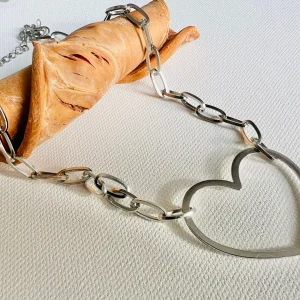 Collier LOUISETTE collier cœur argenté