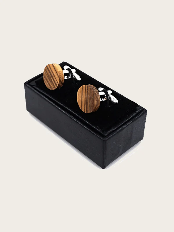 Boutons de manchette en bois - Cannelier – Image 2