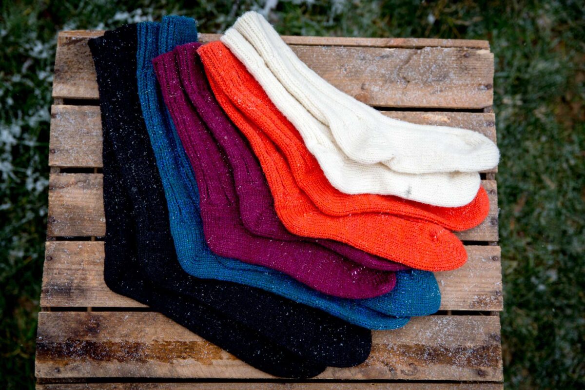 Chaussettes en laine – couleur
