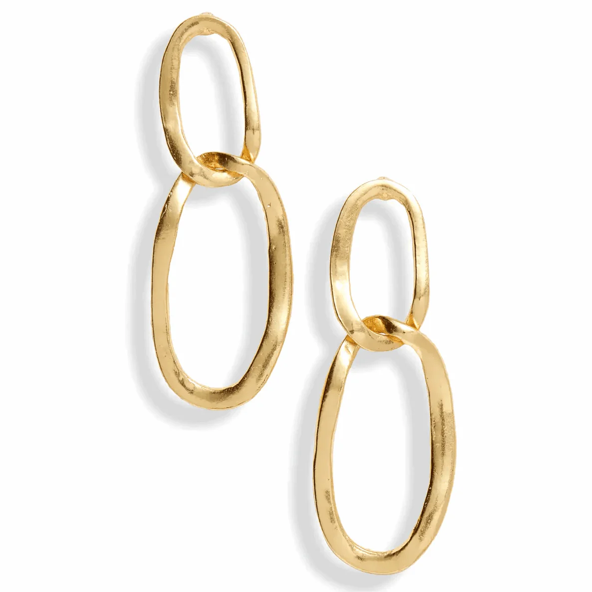 E54000 Boucles d'oreilles pendantes maillons ovales - Karine Sultan