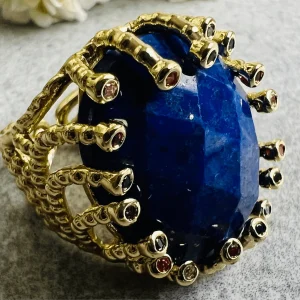 Bague BEATRICE bleu lapis