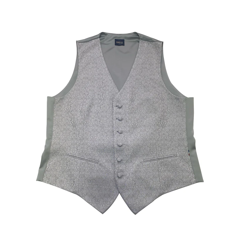 Gilet Mug Jacquard Gris, dos gris