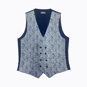 Gilet Blazer Liberty Floral Bleu