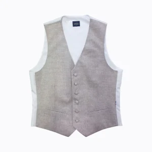 Gilet Mug en lin Beige