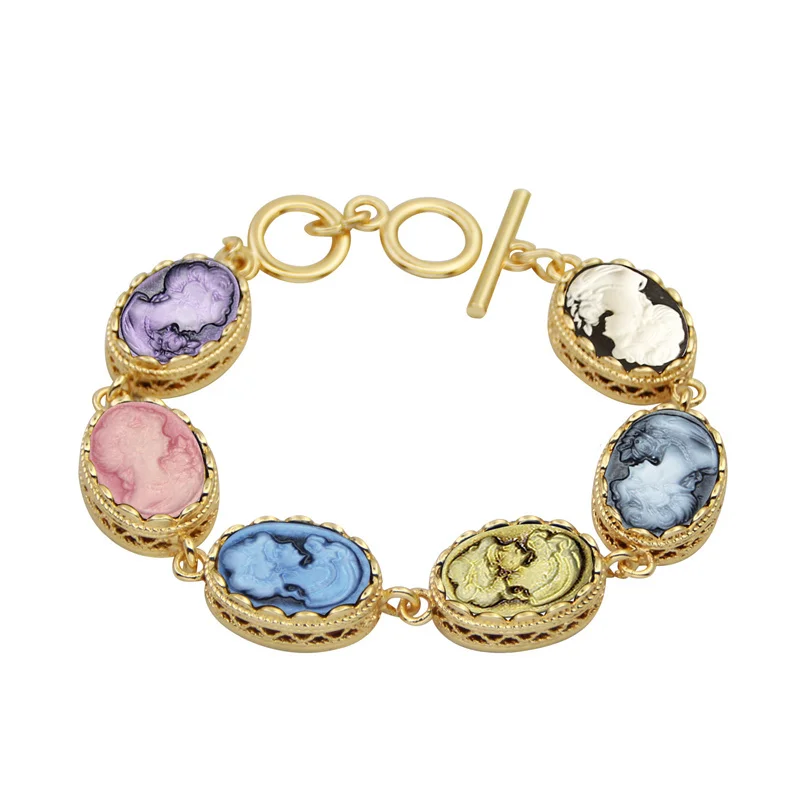 Bracelet camée Reine couleur Or ( 6 couleurs disponibles ) – Image 6