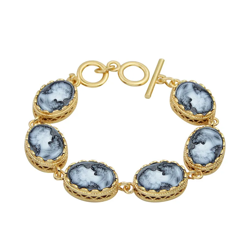 Bracelet camée Reine couleur Or ( 6 couleurs disponibles ) – Image 4