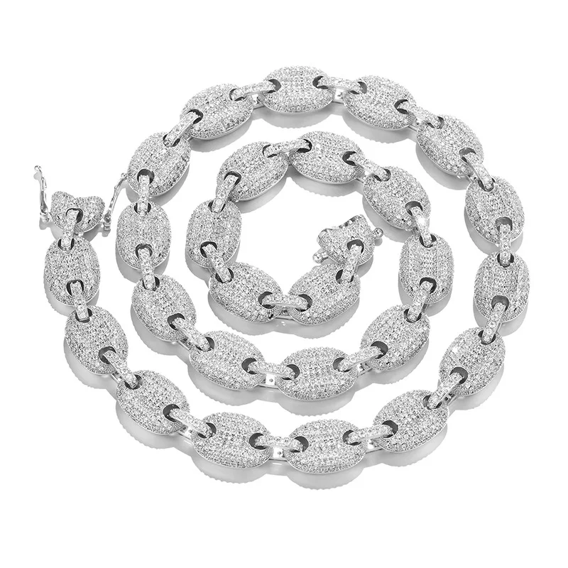 collier graine de café argent homme – Image 4