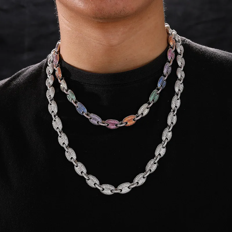 collier graine de café argent homme – Image 3