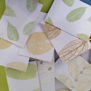 Coffret 8 cartes et enveloppes ‘feuilles’