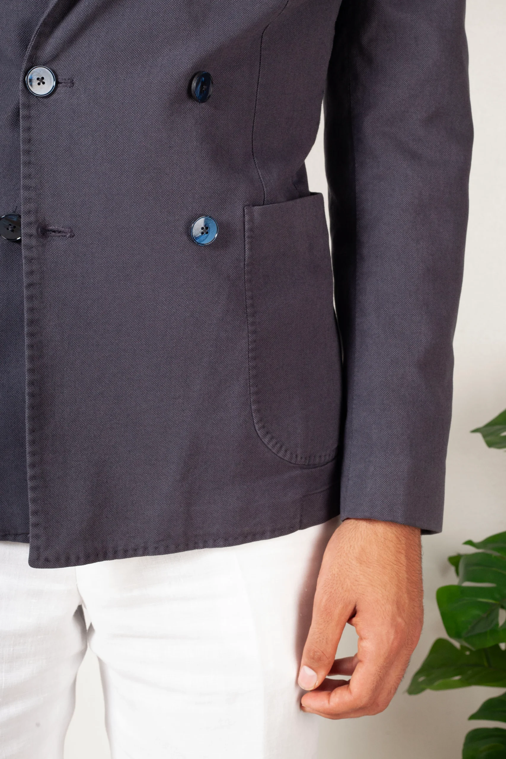 VESTE VINTAGE CROISE BLEU - R37 – Image 5