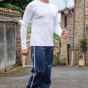 Pantalon de jogging côtés ouvert – Marine – Jean