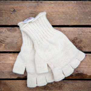 Mitaines en laine – écru naturel