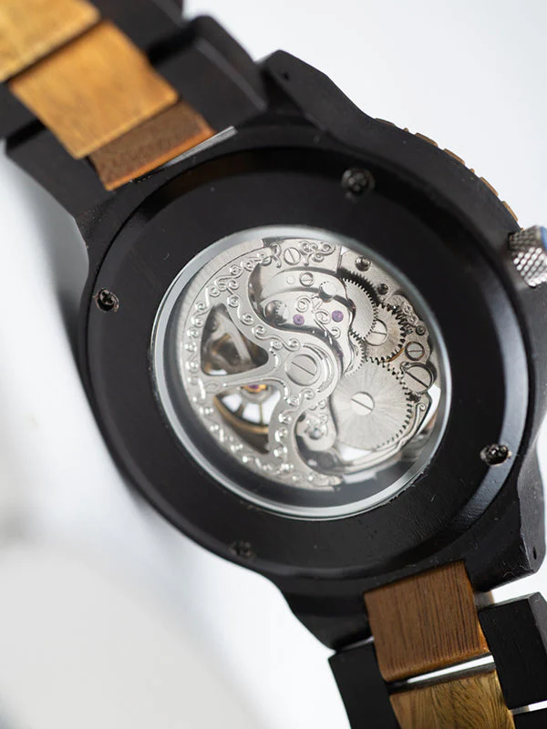 Montre en Bois Homme Mécanique - Hiba – Image 8