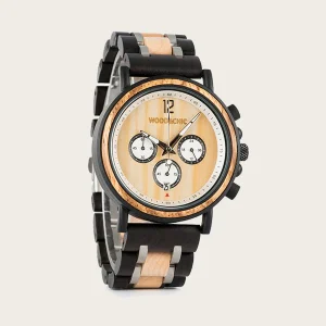 Montre en Bois Homme à Quartz - Fusain