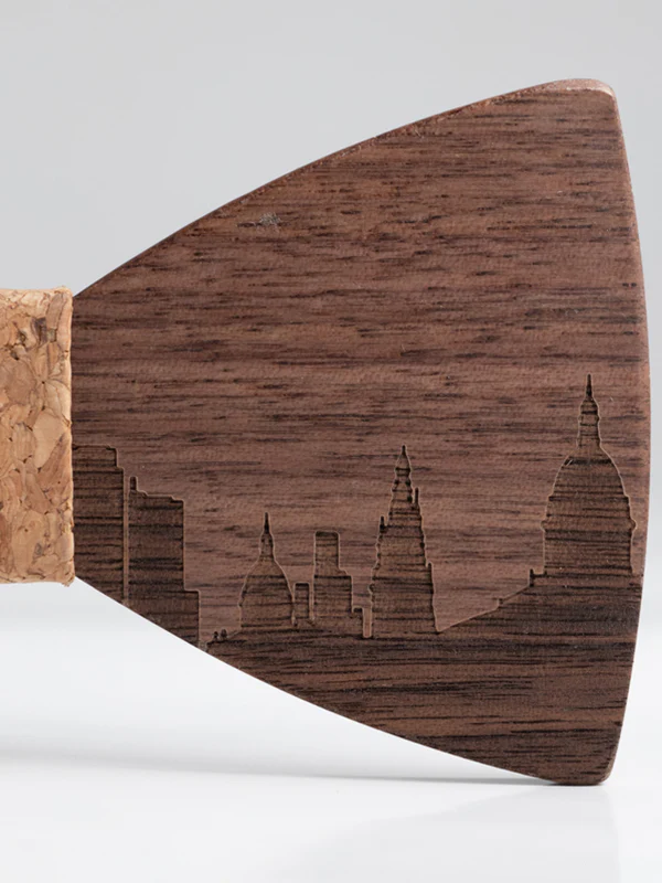 Noeud Papillon en Bois Homme - City Barcelone – Image 3