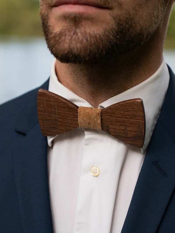 Noeud Papillon en Bois Homme - City Barcelone – Image 2