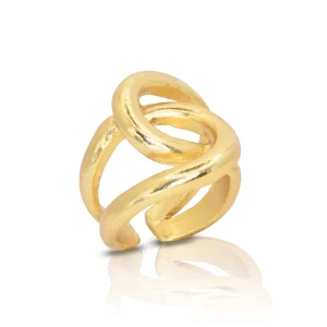 R71024 Bague oversize maillons entrelacés - Karine Sultan