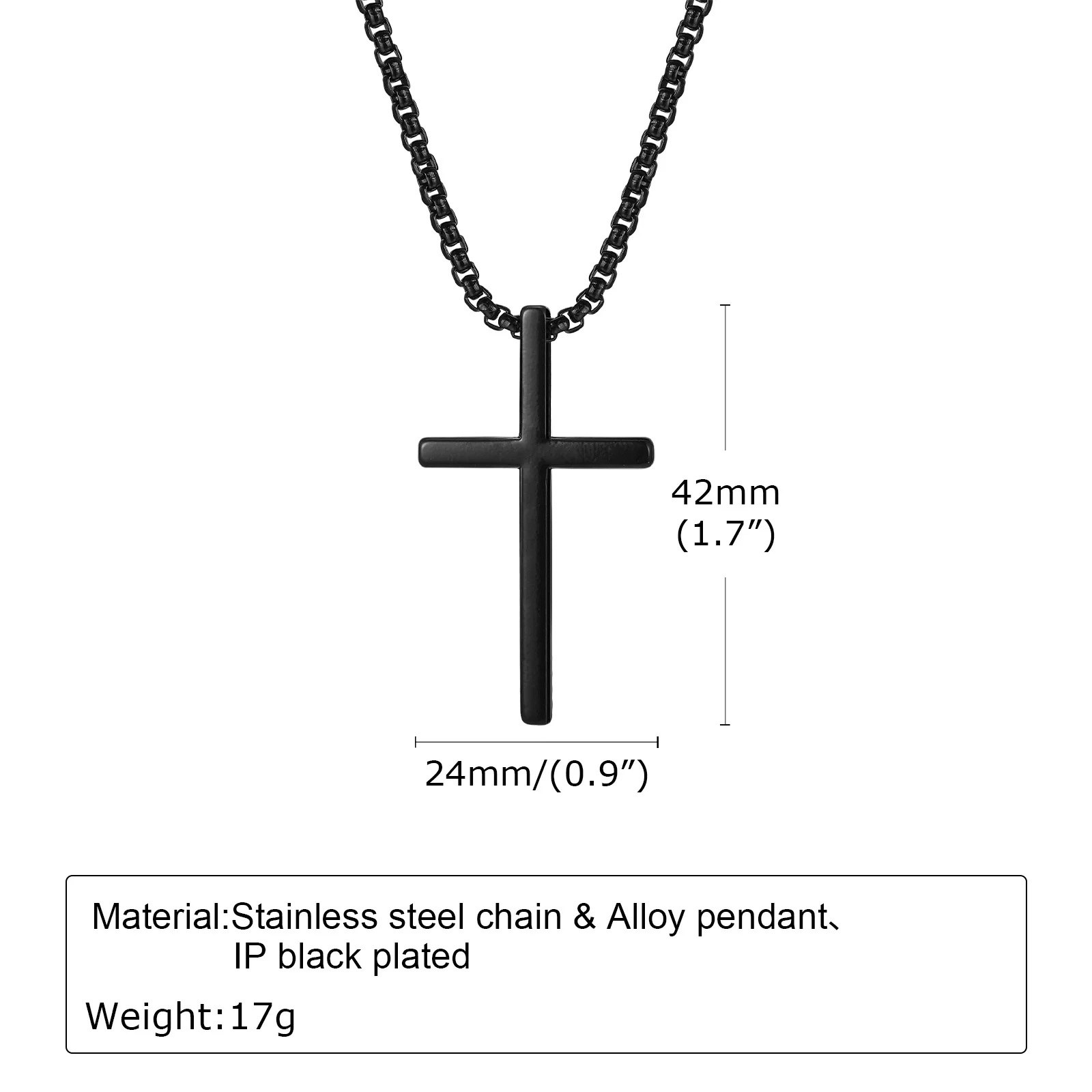 collier homme croix – Image 9