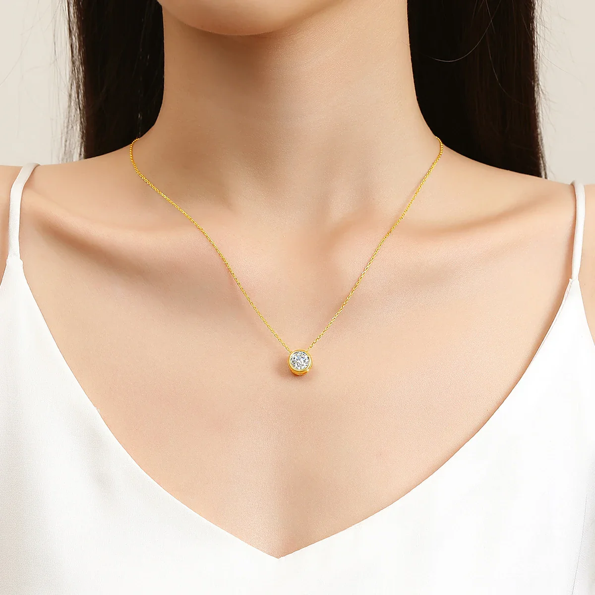 solitaire diamant collier – Image 3