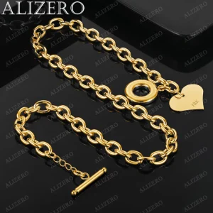 collier coeur or