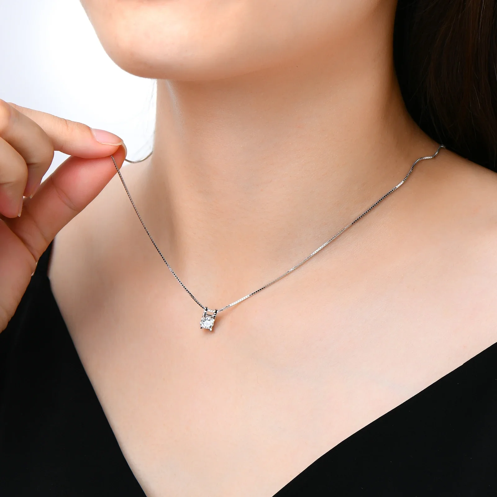 diamant solitaire collier – Image 4