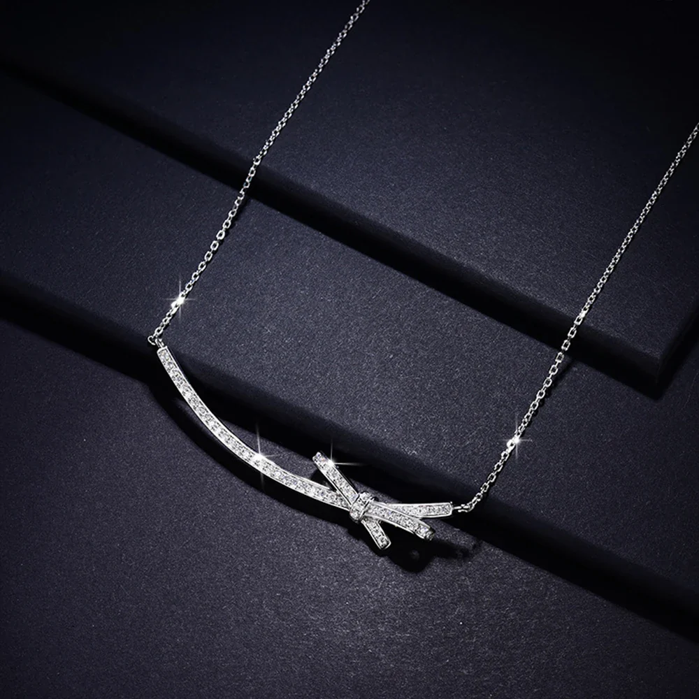 collier or blanc femme – Image 3