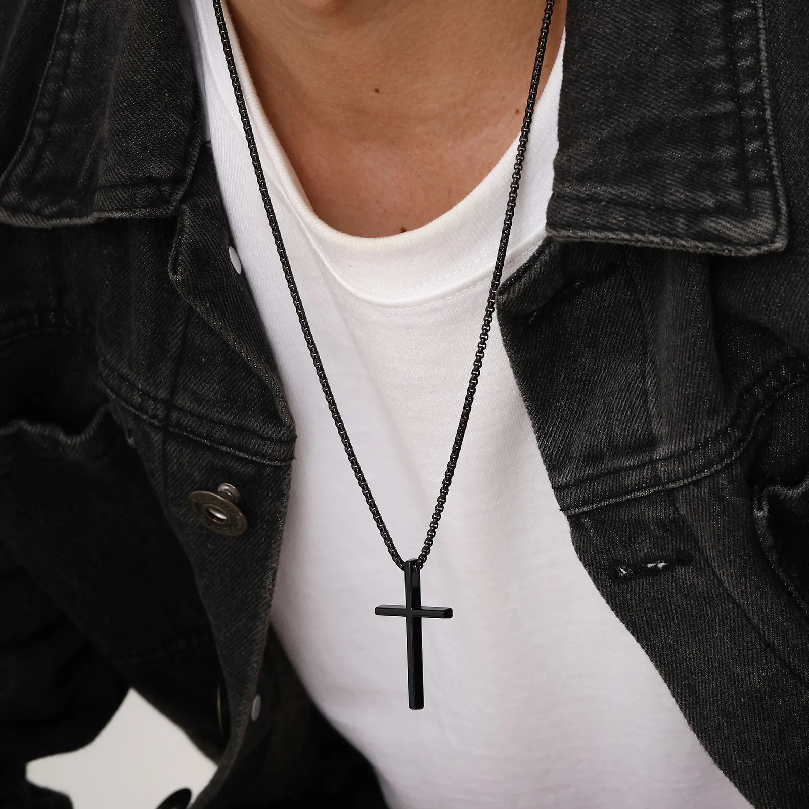 collier homme croix – Image 4