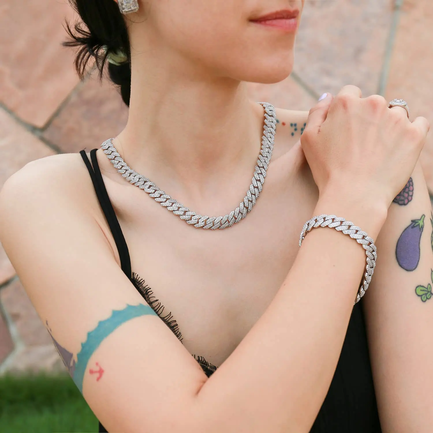 collier homme or blanc – Image 5