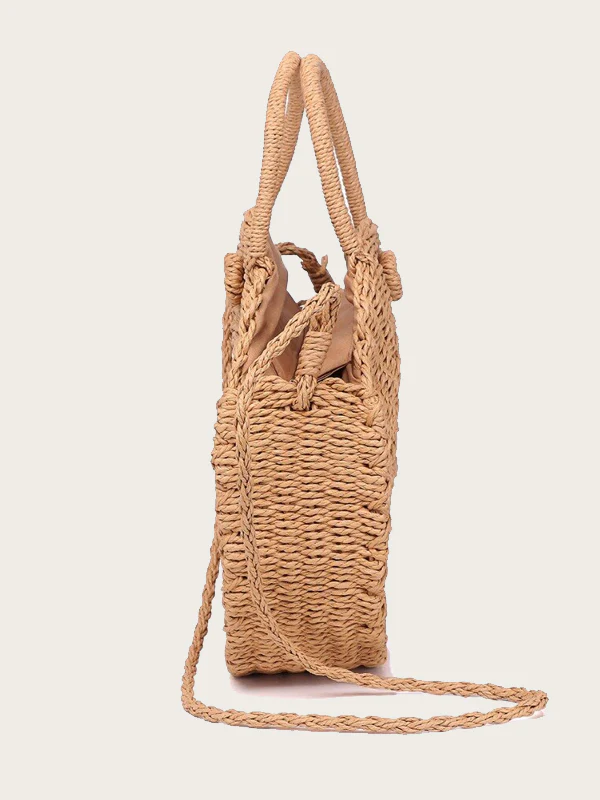 Sac en Paille Rond - Saule – Image 5