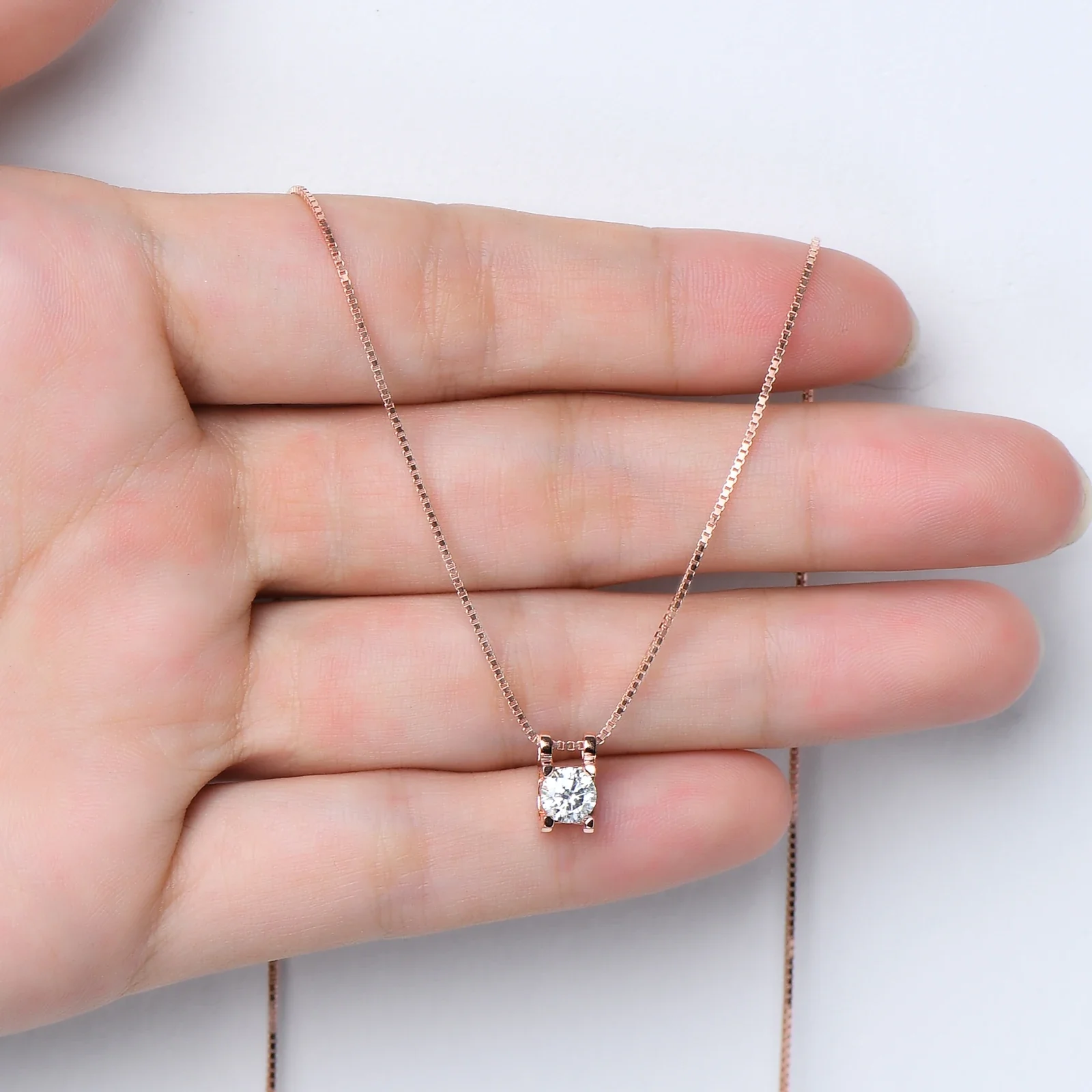 diamant solitaire collier – Image 3