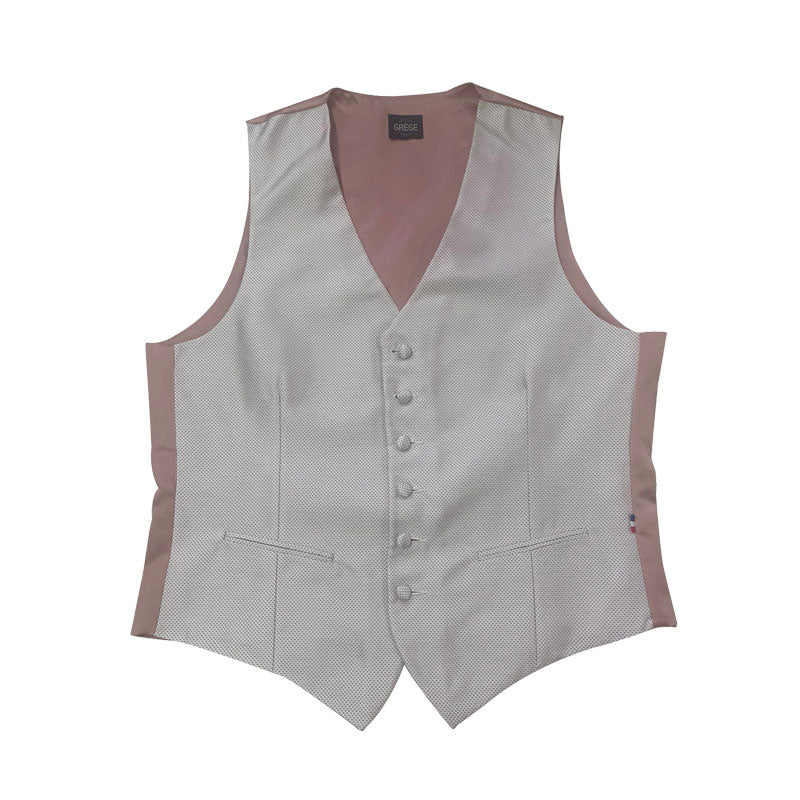 Gilet Mug micro imprimé Jacquard rose