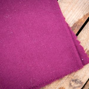 Tissu 100% laine rasé couleur prune
