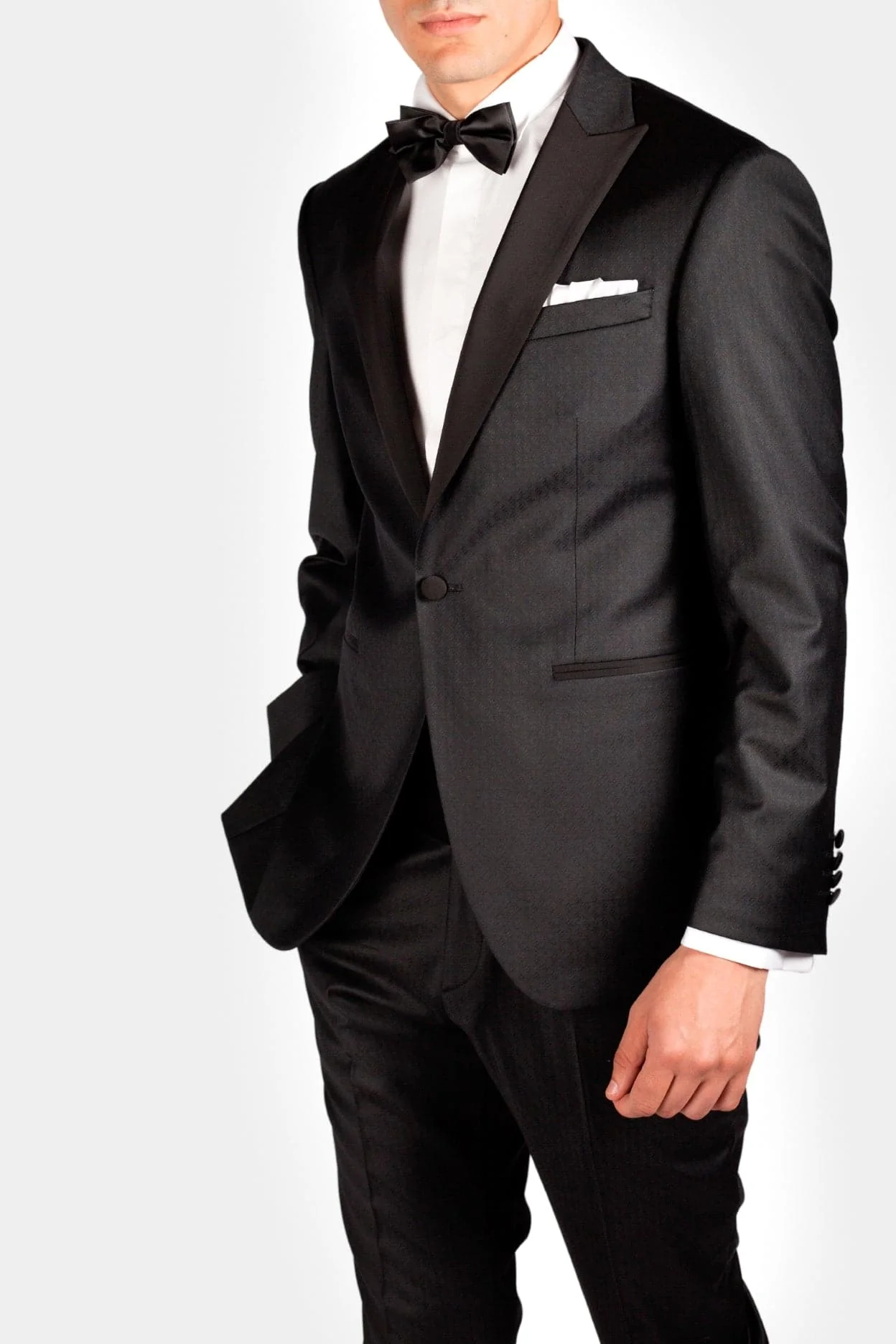 SMOKING PEACK LAPEL BLACK - EXCELSIOR