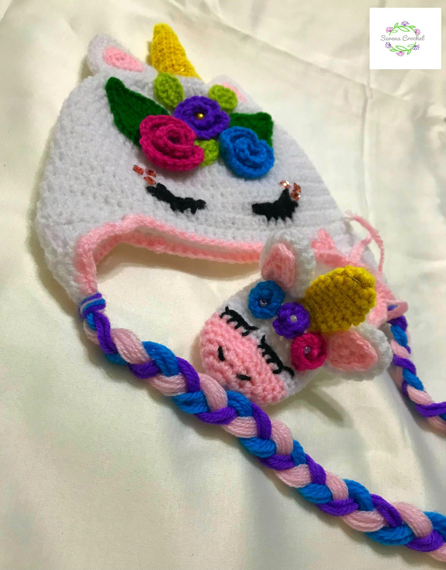 Bonnet et chaussures Licorne au crochet – Image 2