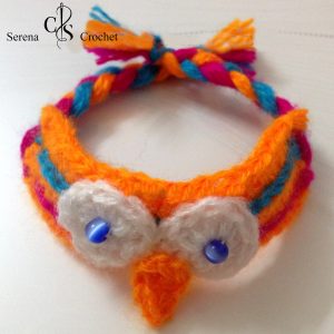 Bracelet le petit Hiboux orange au crochet