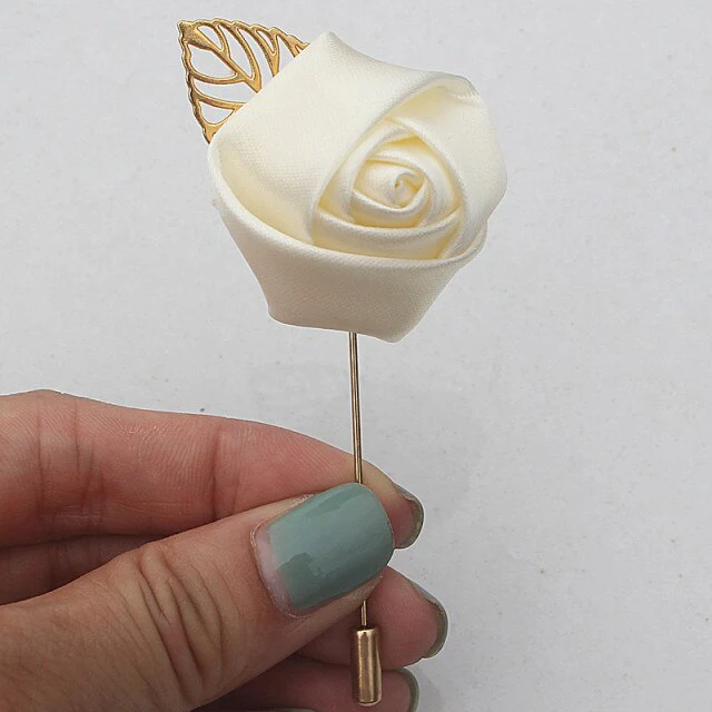 Broche fleur tissu