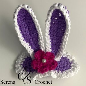 Barrette à cheveux lapin au crochet